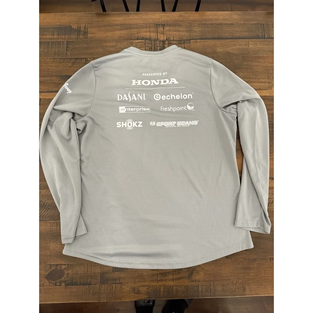 2024 Disney Disneyland Half Marathon RunDisney L/S Grey V Shirt XL Mickey Minnie
